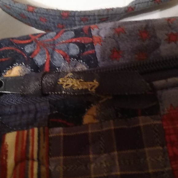 Vtg Boho Hippie Patchwork Americana Donna Sharp Hand Bag Cottagecore Purse - Picture 7 of 8